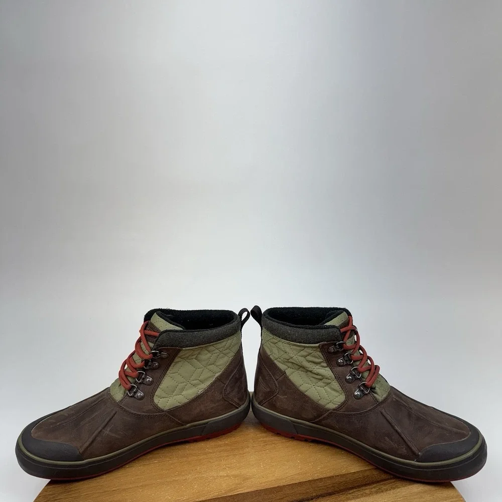 Womens Keen Elsa II Brown Leather Warm Quilted Winter Ankle Boots Size 9 M